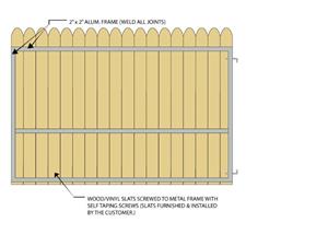 Gate Crafters Vinyl/Wood Slat Single Gate Frame (VinylKit)