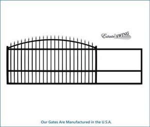 The Estate Slide 12 Foot Long, Single Driveway Gate Made in USA-1