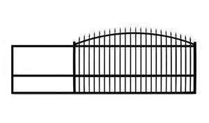 The Estate Slide 14 Foot Long, Single Driveway Gate Made in USA - Slides to left 14'