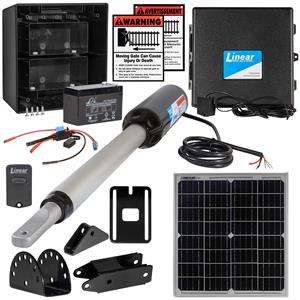 GTO/Linear Pro SW3000XLS Single Swing Gate Opener Kit with Free Extra Remote - 20 Watt Panel