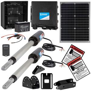 GTO Linear Pro SW3002XLS Dual Swing Gate Opener with Free Extra Remote - 30 Watt Panel