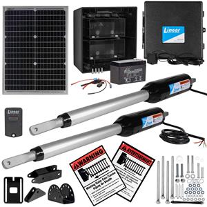 GTO Linear Pro SW3002XLS Dual Swing Gate Opener with Free Extra Remote - 30 Watt Panel