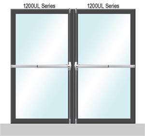 Sentry Safety Panic Exit Bars 1200UL Dual Door Application 