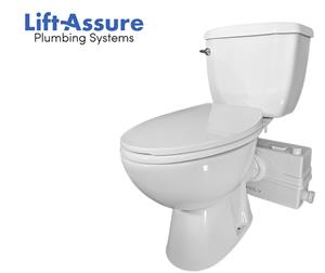 Lift Assure Over 1HP/800 Watts Macerating Toilet/ Up-flush Pump System/American Elongated/ DIY Basement Remodel