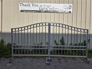 Ready to Ship 12 ft. Long Aluminum Dual Swing Driveway Gate - Made in USA