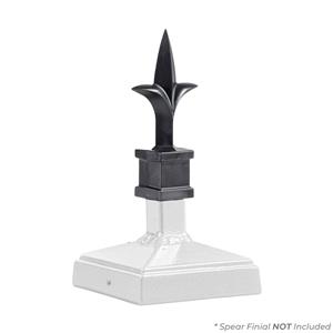 3x3 Spire Cap with Spear 2 (Wht)