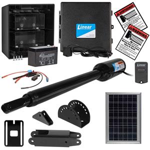 GTO/Linear Pro SW4000XLS Single Swing Gate Opener Kit with Free Extra Remote - 10 Watt Panel