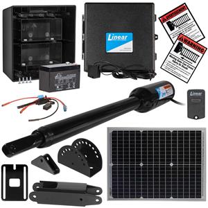 GTO/Linear Pro SW4000XLS Single Swing Gate Opener Kit with Free Extra Remote - 30 Watt Panel
