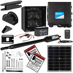 GTO/Linear Pro SW4000XLS Single Swing Gate Opener Kit with Free Extra Remote - 20 Watt Panel