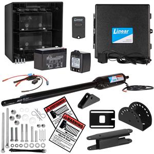 GTO/Linear Pro SW4000XLS Single Swing Gate Opener Kit with Free Extra Remote - AC Charging Option