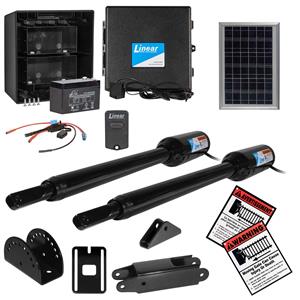 GTO/Linear Pro SW4002XLS Dual Swing Gate Opener with Free Extra Remote - 10 Watt Panel