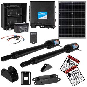 GTO/Linear Pro SW4002XLS Dual Swing Gate Opener with Free Extra Remote - 30 Watt Panel