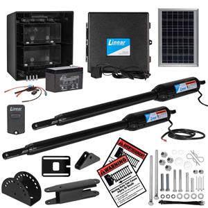 GTO/Linear Pro SW4002XLS Dual Swing Gate Opener with Free Extra Remote - 10 Watt Panel