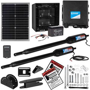 GTO/Linear Pro SW4002XLS Dual Swing Gate Opener with Free Extra Remote - 30 Watt Panel