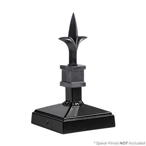 4x4 Spire Cap with Spear 2 (Blk)