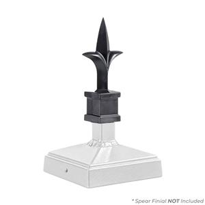 4x4 Spire Cap with Spear 2 (Wht)