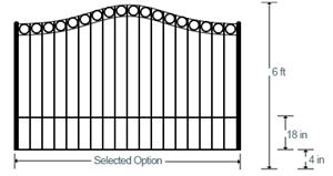 Driveway Gates - Beddington Single Swing Driveway Gate