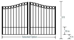 Driveway Gates - Beddington Dual Swing Driveway Gate