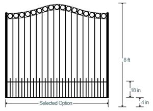 Newberry Acres Estate Gate (Single 8')