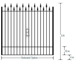 Driveway Gates - Hilldale Estate Gate (Single 8')-1