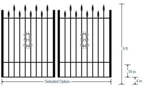 Driveway Gates - Hilldale Estate Gate (Dual 6')