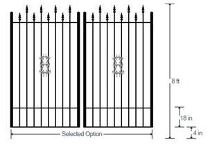 Driveway Gates - Hilldale Estate Gate (Dual 8')