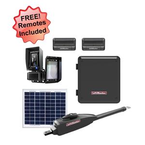 LiftMaster LA412UL Single Swing Solar Gate Opener Kit w/ 10W Solar Panel & MyQ Technology - LA412UL Kit w/ 10 Watt Solar Panel + 2 Free Remotes