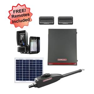 LiftMaster LA412UL Single Swing Solar Gate Opener Kit w/ 10W Solar Panel & MyQ Technology - LA412UL Kit W/20 Watt Solar Panel+ 2 Free Remotes