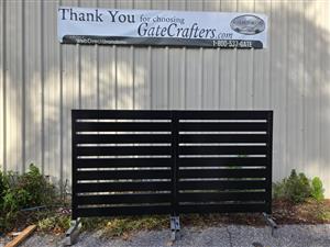 Ready to Ship 8 ft. Long Aluminum Dual Semi-Privacy Gate - Made in USA