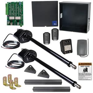 Nice Apollo 1600 Dual Swing Actuator Gate Opener Kit w/ Free 2 Remotes and Receiver - W/ AC