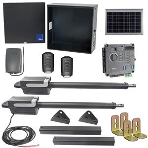 Apollo TITAN Solar Dual Swing Gate Opener w/ Free Receiver & Transmitter - w/ 10 Watt Panel