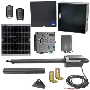 Nice Apollo TITAN 912L Linear Actuator Single Swing Gate Opener with Free DIY Kit - 20 Watt Panel + Mercury 310 Board