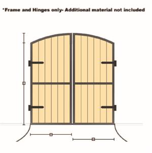 Arched Dual Carriage Door Frame  - 8' (4' per leaf) and under