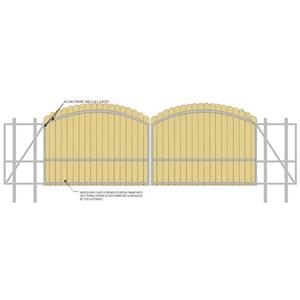 Gate Crafters Arched Vinyl/Wood Slat Dual Slide Gate Frame