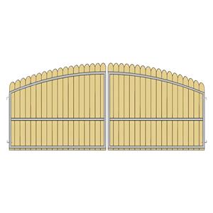 Gate Crafters Arched Vinyl or Wood Dual Slat Gate Frame