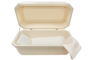 Hoegh Large Pet Casket #32 Almond - Double Wall