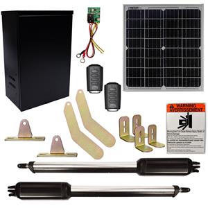 Estate Swing E-S1000H Dual Swing Solar Gate Opener w/ Free Extra Remote - w/ 20 Watt Panel