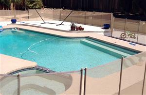 EZ pool fence Tan 3