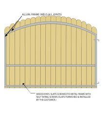 Gate Crafters Arched Vinyl/Wood Slat Single Gate Frame (VinylKit)