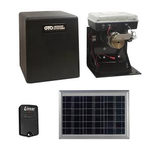 GTO/Linear Pro GPX-SL25 12V Single Slide Gate Opener with Brake Lock & Free Remote - 10 Watt Panel