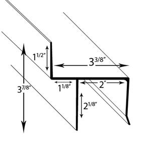 H Channel Header with 1-inch Build Out