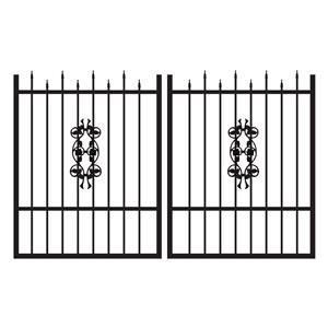 Hilldale 6 ft. Tall Custom Aluminum Dual Swing Driveway Gate - Elegant & Durable Estate Entry Gate