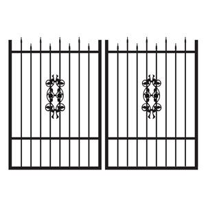 Hilldale 8 ft. Tall Custom Aluminum Dual Single Swing Driveway Gate - Elegant & Durable Estate Entry Gate