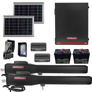 LiftMaster LA500XL Dual Swing Solar Gate Opener Kit with MyQ Technology - 20W Gate Opener Kit + 2 Free Remotes