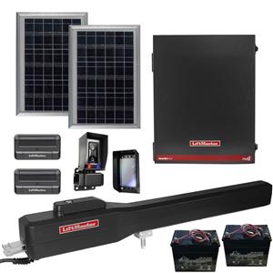 LiftMaster LA500XL Single Swing Solar Gate Opener Kit with MyQ Technology - 20W Gate Opener Kit + 2 Free Remotes