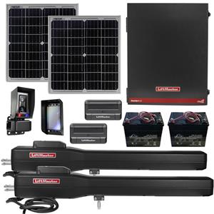 LiftMaster LA500XL Dual Swing Solar Gate Opener Kit with MyQ Technology - 40W Gate Opener Kit + 2 Free Remotes