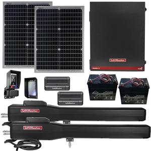 LiftMaster LA500XL Dual Swing Solar Gate Opener Kit with MyQ Technology - 60W Gate Opener Kit + 2 Free Remotes