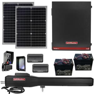 LiftMaster LA500XL Single Swing Solar Gate Opener Kit with MyQ Technology - 60W Gate Opener Kit + 2 Free Remotes