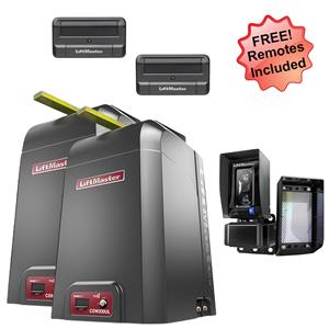 LiftMaster  Elite Series Professional Dual Swing Gate Opener Kit - Dual CSW200101U-1HP Gate Opener Kit + 2 Free Remotes