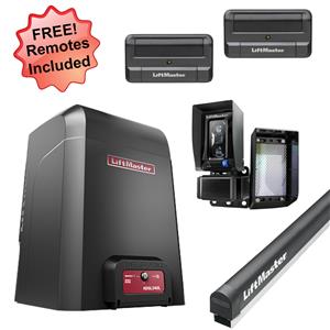 Liftmaster HDSL24UL Heavy-Duty Single Slide Gate Opener Kit - Gate Opener Kit + 2 Free Remotes